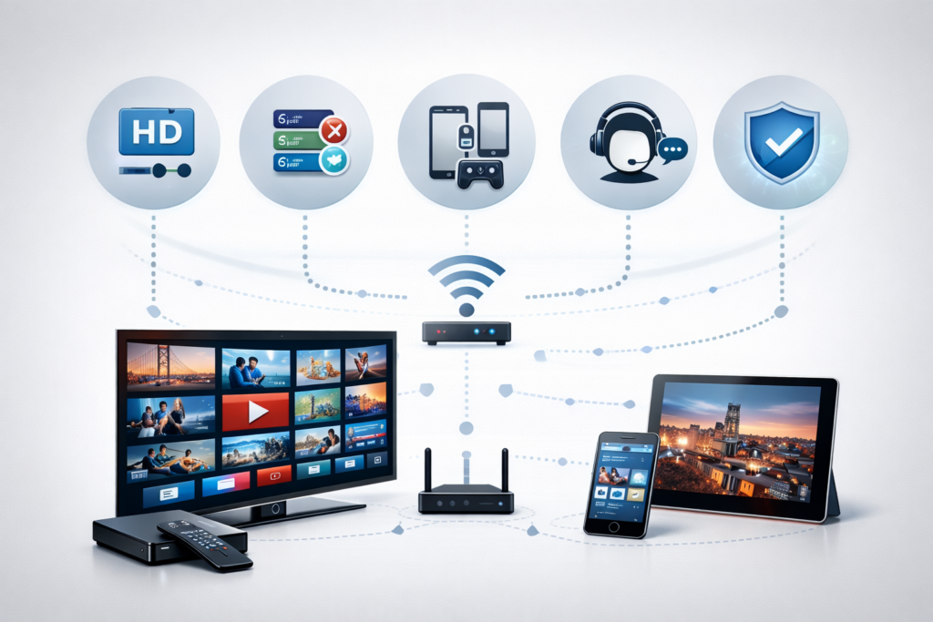 IPTV Portugal em 2026 com streaming IPTV de alta qualidade, canais IPTV Portugal e acesso em múltiplos dispositivos