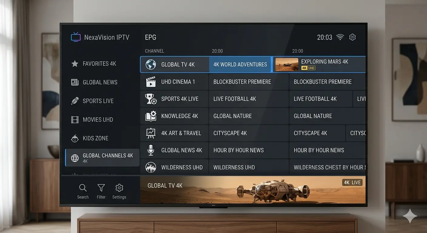 Melhor player IPTV para Android TV com interface TiviMate em 4K