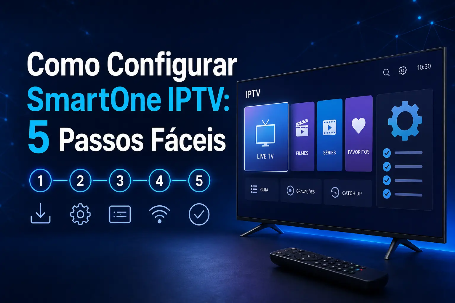 Tutorial sobre como configurar SmartOne IPTV numa Smart TV com uma playlist autorizada