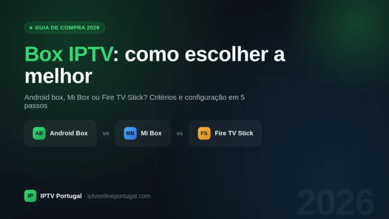 Box IPTV: como escolher entre Android box, Mi Box e Fire TV Stick em 2026
