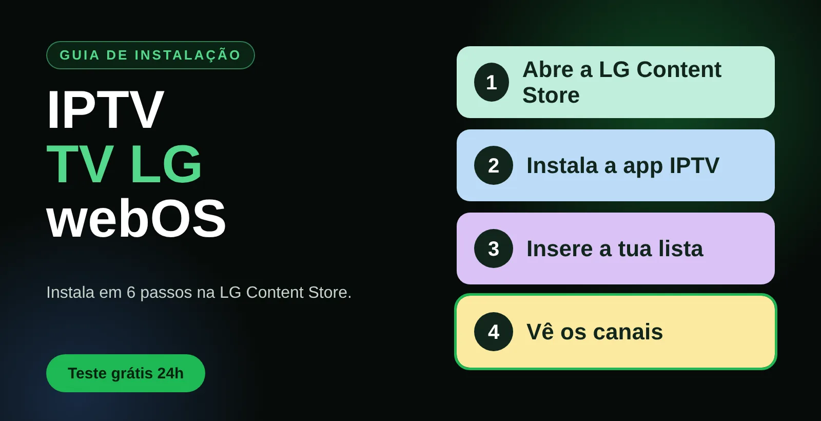 IPTV LG: instalar na TV LG webOS em 6 passos