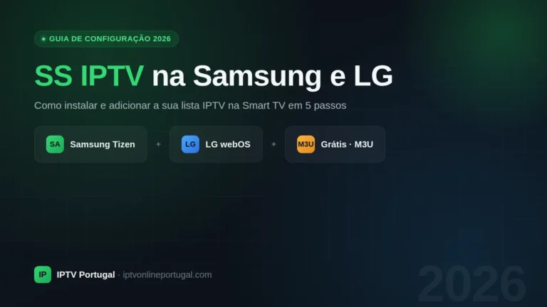 SS IPTV na Samsung e LG: guia de configuração da Smart TV em 5 passos